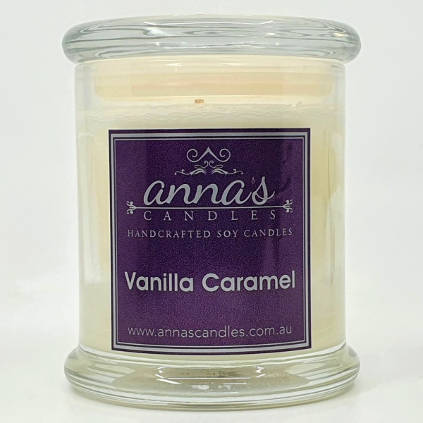 Vanilla Caramel Candle Jar High Quality Hand Crafted Soy Candles QLD
