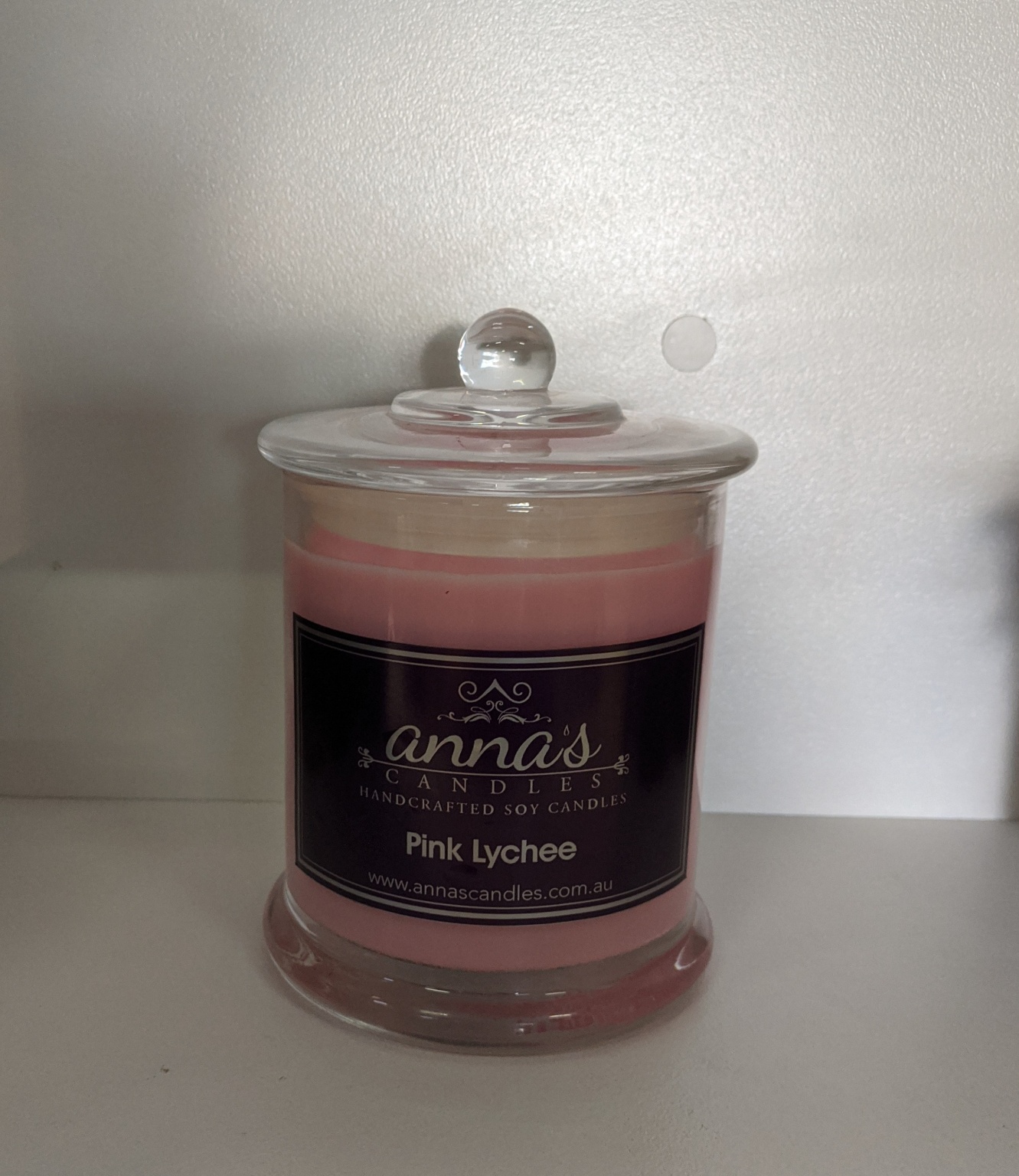 Pink Lychee Candle Jar High Quality Hand Crafted Soy Candles QLD