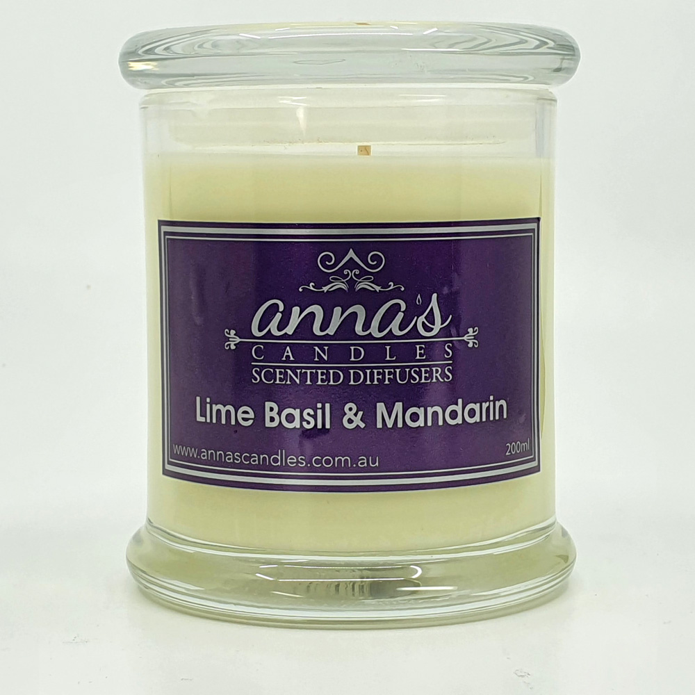 Lime Basil & Mandarin Scented Candle Jar