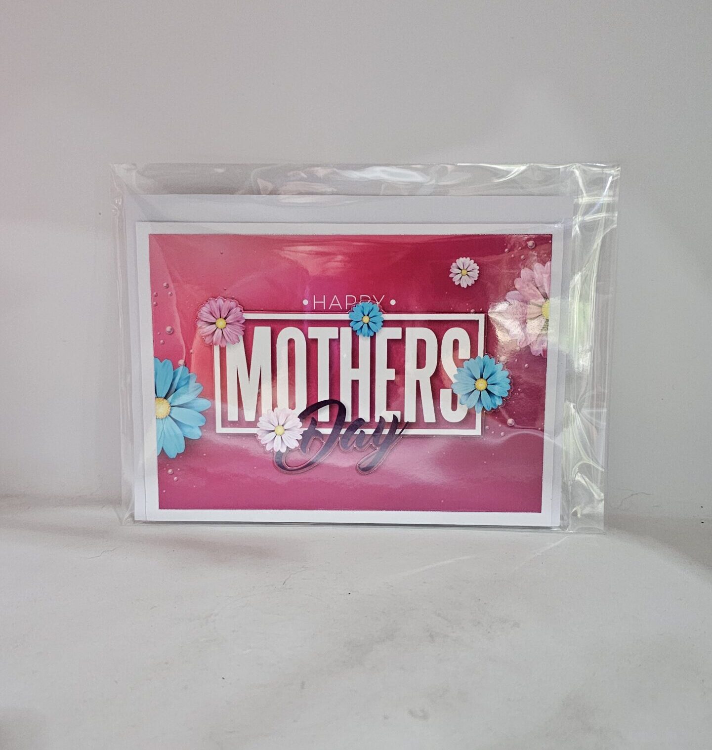 PINK, BLUE FLOWER – MOTHER’S DAY CARD